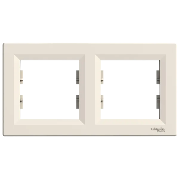 Schneider Electric Asfora EPH5800223 РАМКА ДВОМІСНА ГОРИЗОНТАЛЬНА