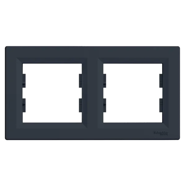Schneider Electric EPH5800271 Asfora Рамка 2 поста антрацит горизонтальна