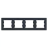 Schneider Electric EPH5800471 Asfora Рамка 4 поста антрацит горизонтальна