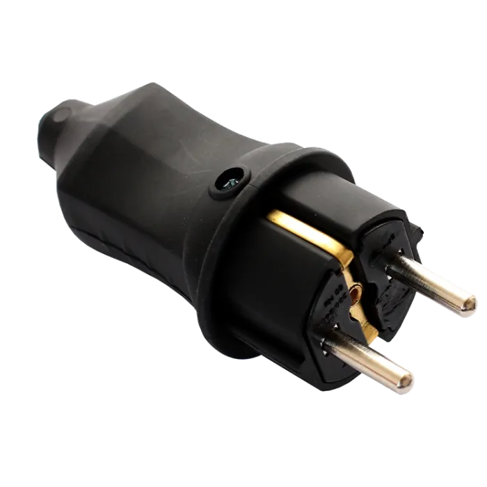 ERKA 4001 Вилка 16А з/к пряма (каучук)