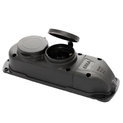 ERKA 6002 Колодка подвійна із заглушкою 2*16 (каучук)