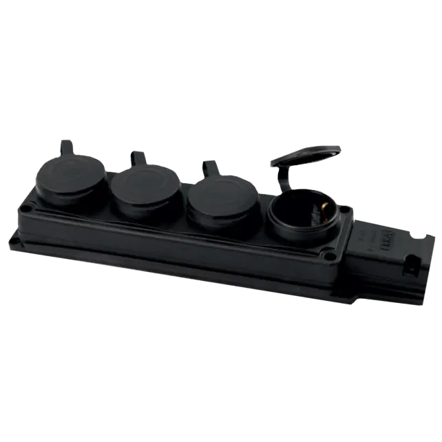 ERKA 6004 Колодка четверна з/к і заглушками 4x16 (каучук)