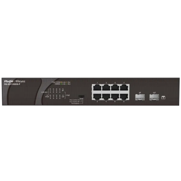 Ruijie Reyee RG-ES110GDS-P PoE Комутатор 8 портів некерований