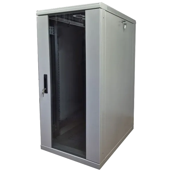 EServer 24U-600х800, скло, сіра Шафа підлогова