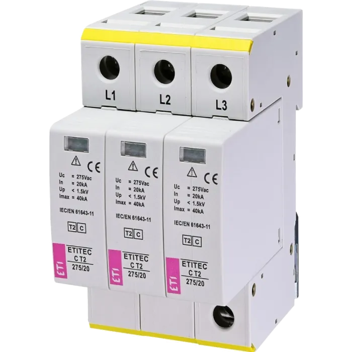 ETI TEC C T2 275/20 (3+0) 3p Обмежувач перенапруги