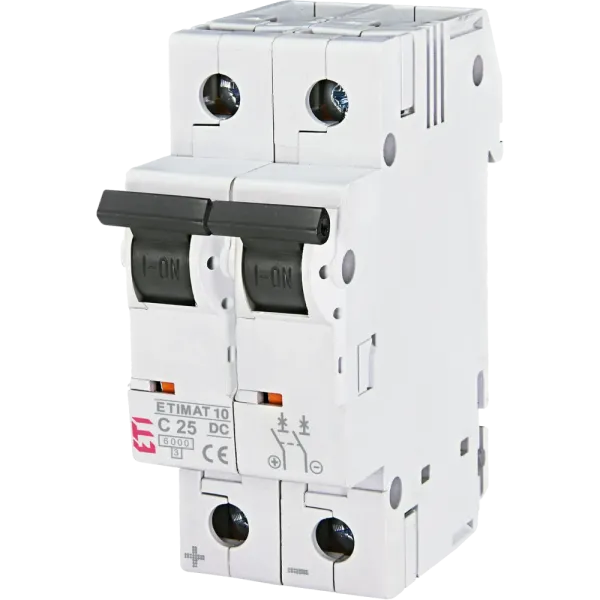 ЕТІ ETIMAT 10 DC 2p C 25A (6 kA) Автоматичний вимикач