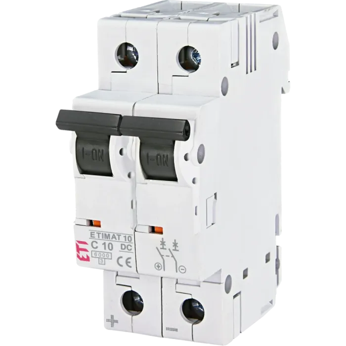 ЕТІ ETIMAT 10 DC 2p C 10A (6 kA) Автоматичний вимикач