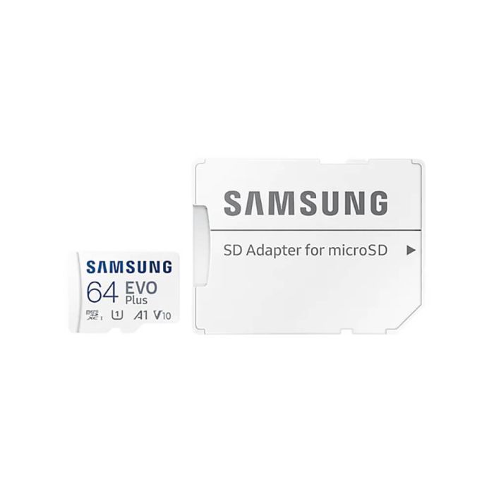 Карта пам'яті Samsung Evo Plus microSDXC 64GB UHS-I U1 V10 A1 + SD адаптер (MB-MC64SA/EU)