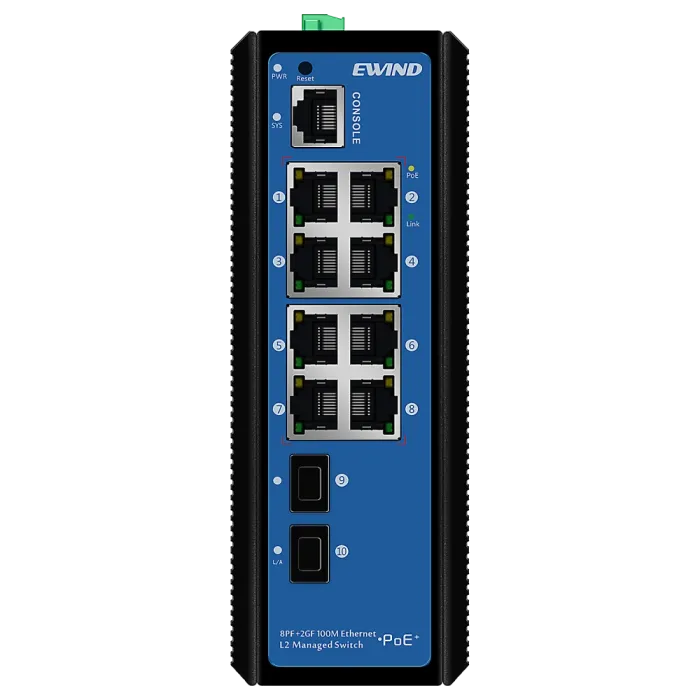 Ewind EW-PIS2710M-8FE Комутатор 10 портів керований