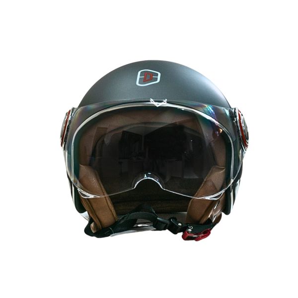 Мотошолом відкритий Beon B-110B CIRCLE MATT TITAN/BLACK (матовий титан/чорний), розмір XL