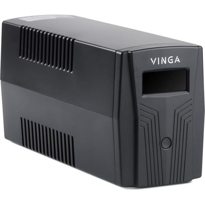 Джерело безперебійного живлення Vinga VPC-800P 800ВА / 480 Вт з LCD-дисплеєм у пластиковому корпусі
