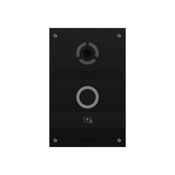 IP панель виклику Bas-IP AV-08FB black з розпізнаванням облич і зчитувачем UKEY