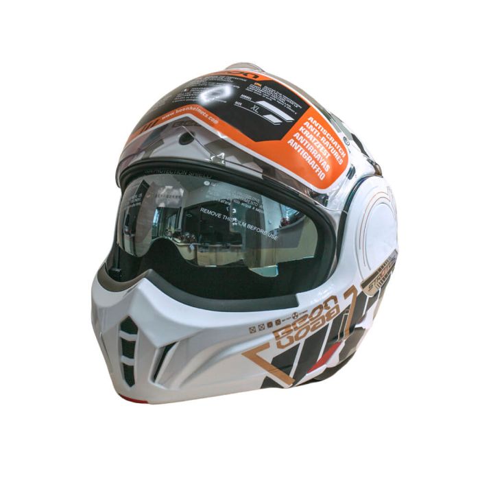 Мотошолом модуляр Beon B-707 213 SHINY WHITE (глянець білий), розмір XXL