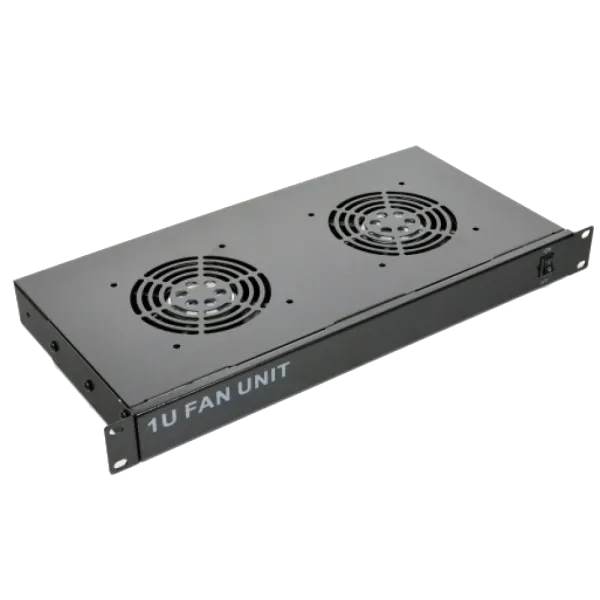 19’’, 1U, Вентиляторний модуль два вентилятори