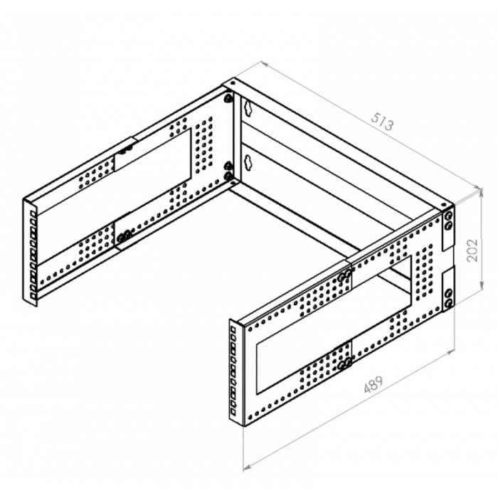 Кронштейн настінний CMS CMS-WB4U-480V-BK 4U чорний