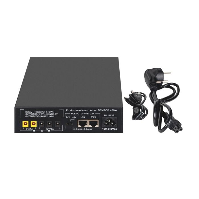 Джерело безперебійного живлення GreenVision GV-701-UPS-DC16-60W для Wi-Fi роутерів із вбудованим акумулятором