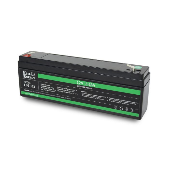 Акумулятор LiFePO4 (літій залізо фосфатний) 12В 3А·год Full Energy FEG-123