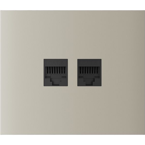 Центральна панель для вбудованої інтернет-розетки Ajax CenterCover (LAN) vertical Ivory (126205.318.IV)