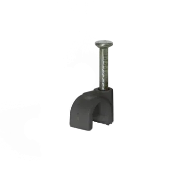 Скоба Ziplex для кабелю з цвяхом кругла d 5 чорна (100шт)