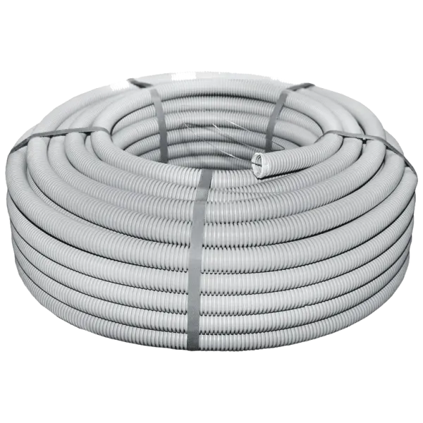 750Н 16/12мм бухта 100м гнучка з протяжкою негорюча UF-стійка Труба гофрована