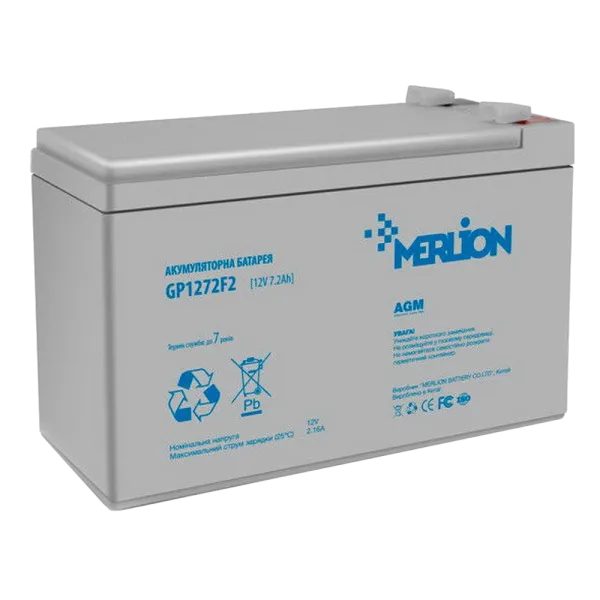 MERLION GP1272F2 7.2А•г 12В Свинцево-кислотна акумуляторна батарея