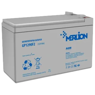 MERLION GP1290F2 AGM 12В 9 А•ч Свинцево-кислотна акумуляторна батарея