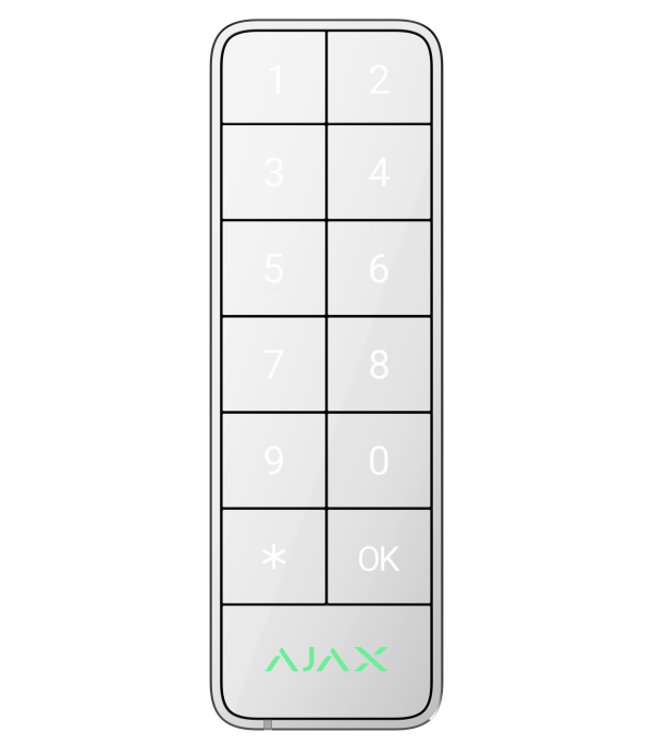 Дротова клавіатура Ajax Superior KeyPad Outdoor Fibra White (117759.285.WH)