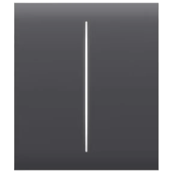 Ajax CenterButton (2-gang) [55] graphite Кнопка центральна для двоклавішного вимикача