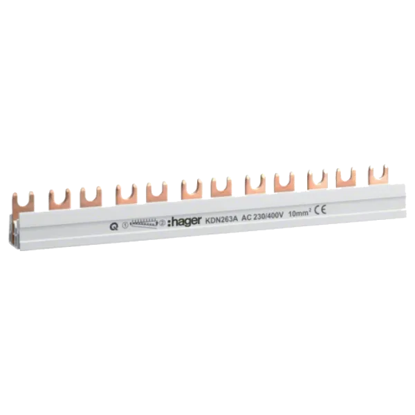 Hager KDN263A Шина фазна 2P 10мм2 12M