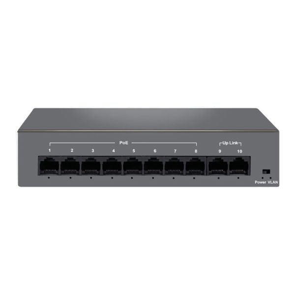 PoE комутатор Hisource HF082-02 з 8 портами PoE