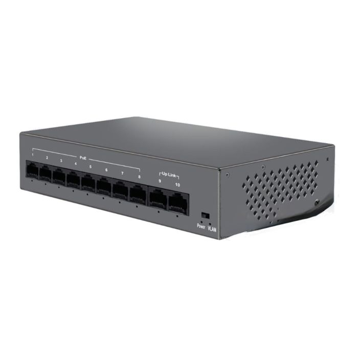 PoE комутатор Hisource HF082-02 з 8 портами PoE