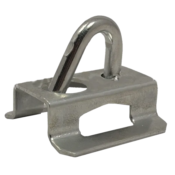Гак (крюк) для опор без отворів для кріплення бандажною стрічкою, оцинкований