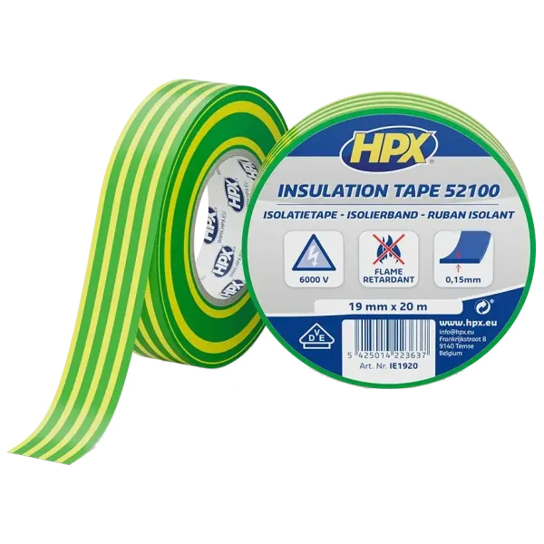 HPX IE1920 HPX52100 19мм х 20м Стрічка ПВХ ізоляційна