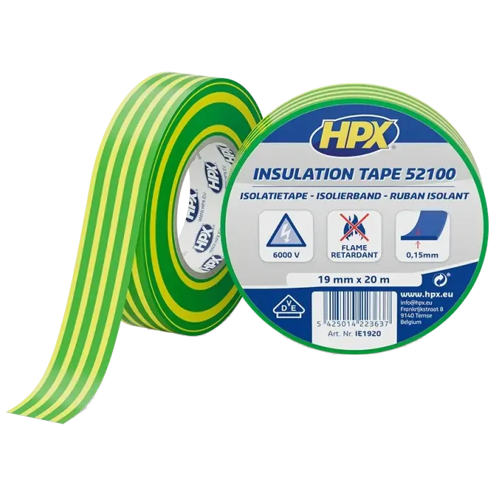 HPX IE1920 HPX52100 19мм х 20м Стрічка ПВХ ізоляційна