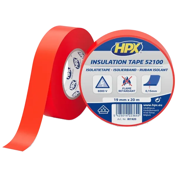 HPX IR1920 HPX52100 19мм х 20м Стрічка ПВХ ізоляційна