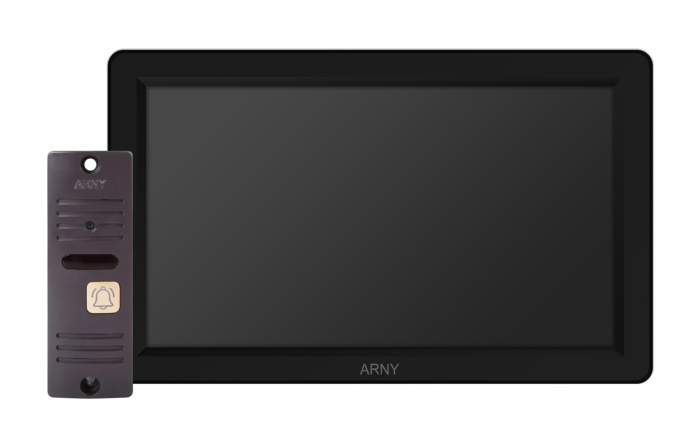Комплект відеодомофона мультиформатний ARNY AVD-7012FHD (AVD-712FHD 2Мп 7'' IPS + AVP-05 2Мп 74°), Graphite + Brown