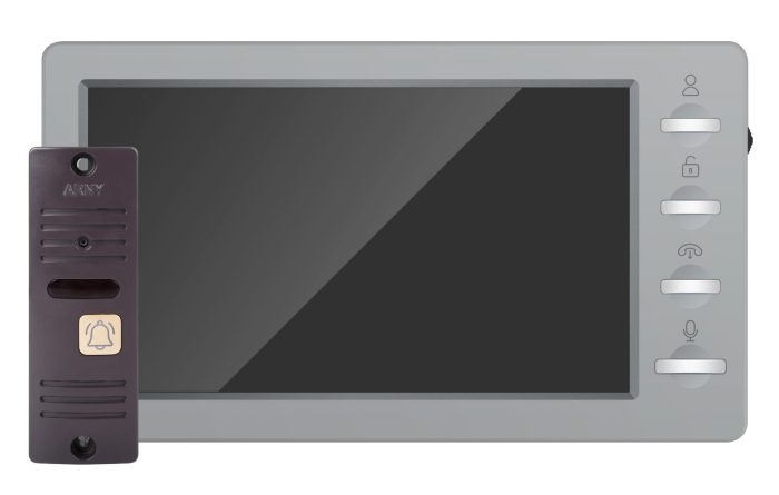 Комплект домофонний ARNY AVD-7008FHD (AVD-708 2Мп + AVP-05 2Мп), Gray + Brown