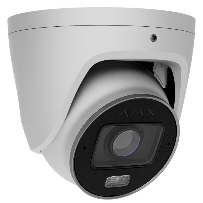 Дротова IP-камера відеоспостереження Ajax TurretCam HLVF (8 Mp) White (126283.197.WH1)