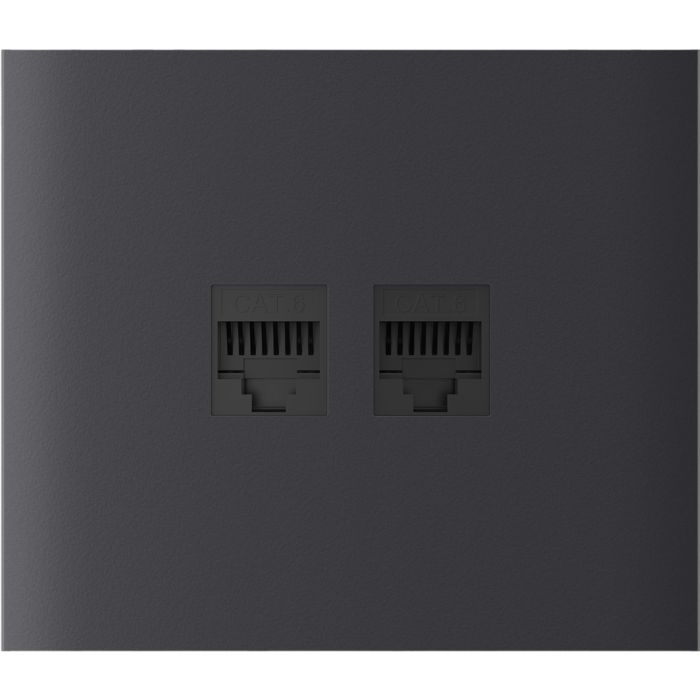 Центральна панель для вбудованої інтернет-розетки Ajax CenterCover (LAN) vertical Graphite (126207.318.GP)