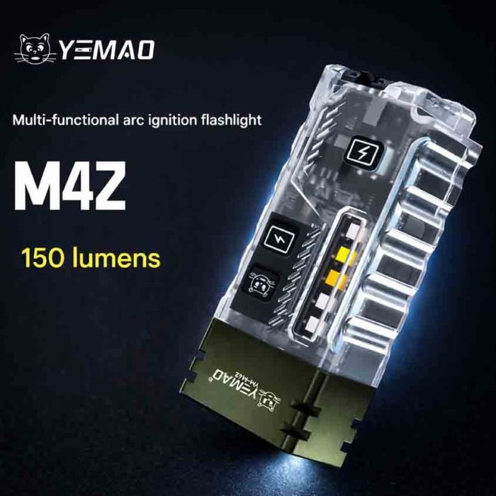 Портативный фонарь YEMAO YM-M42, 800LM,  аккумулятор 350 mAh, зажигалка, RGB