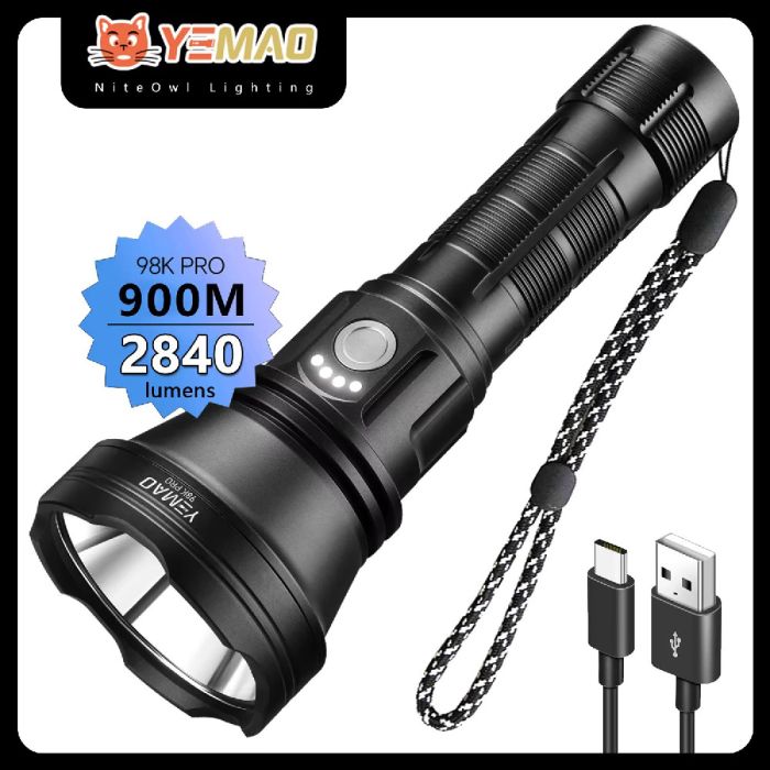 Фонарь YEMAO YM-98K PRO AY90-N95 LED, 1x21700, ЗУ Type-C