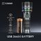Фонарь YEMAO YM-A3T 1+18LED, 1x26650, ЗУ Type-C, zoom, магнит