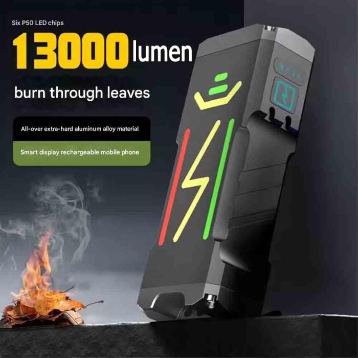 Фонарь YEMAO YM-G666Y 6P90, Li-Ion аккумулятор, Power Bank, ЗУ Type-C, чехол