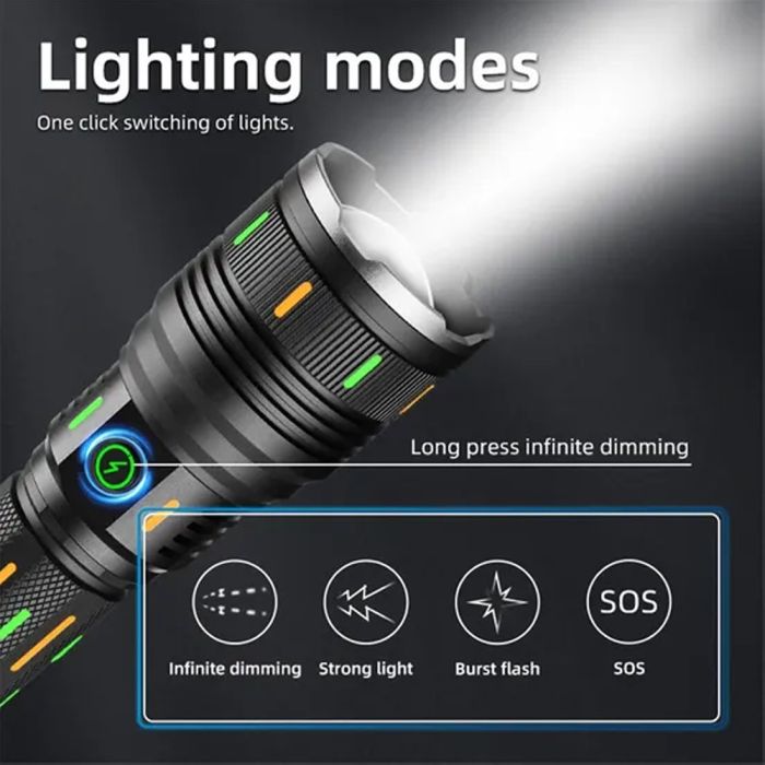 Фонарь YEMAO YM-G66Y TG 30W, 1x32850, Power Bank, ЗУ Type-C, zoom