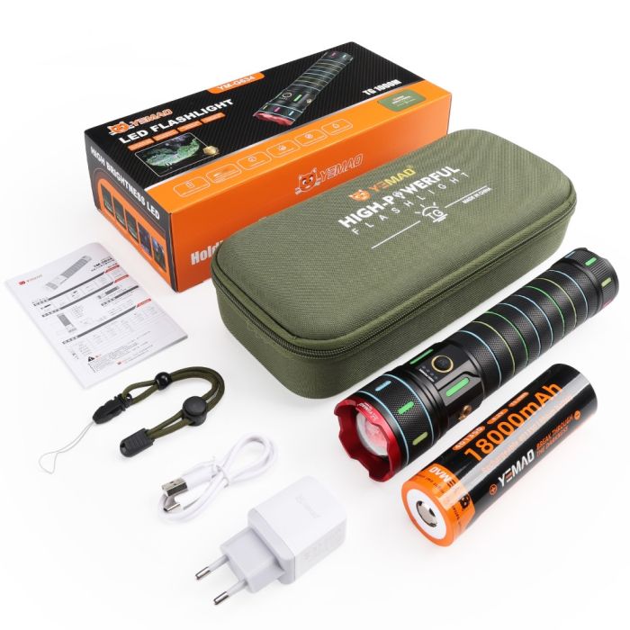 Фонарь YEMAO YM-G634 TG 30W, 1x401350, Power Bank, ЗУ Type-C, zoom, кейс