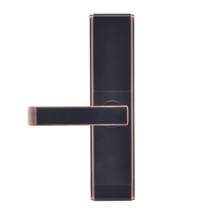 Замок біометричний автономний Trinix TRL-5109BTF Red Bronze Right з Bluetooth, зчитувачем відбитків пальців і карт Mifare