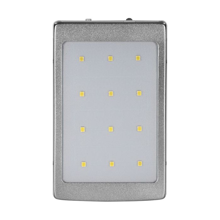 Повербанк з сонячною панеллю 10000mAh Power Bank Kraft KPB-1012SL Silver LED-ліхтар