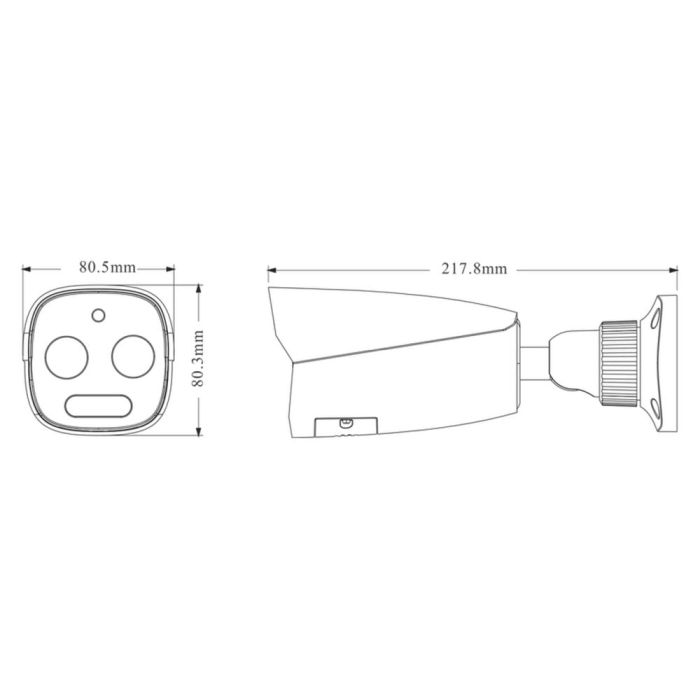 Тепловізійна IP-відеокамера TVT TD-5422E1-VT(7/PE) Thermal 256x192 f=7mm Optical 5Mp f=8mm