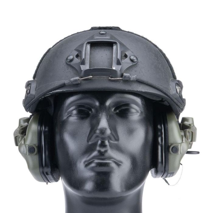 Активні захисні навушники Earmor M31X MARK3 ARC (FG) Olive з кріпленням на шолом