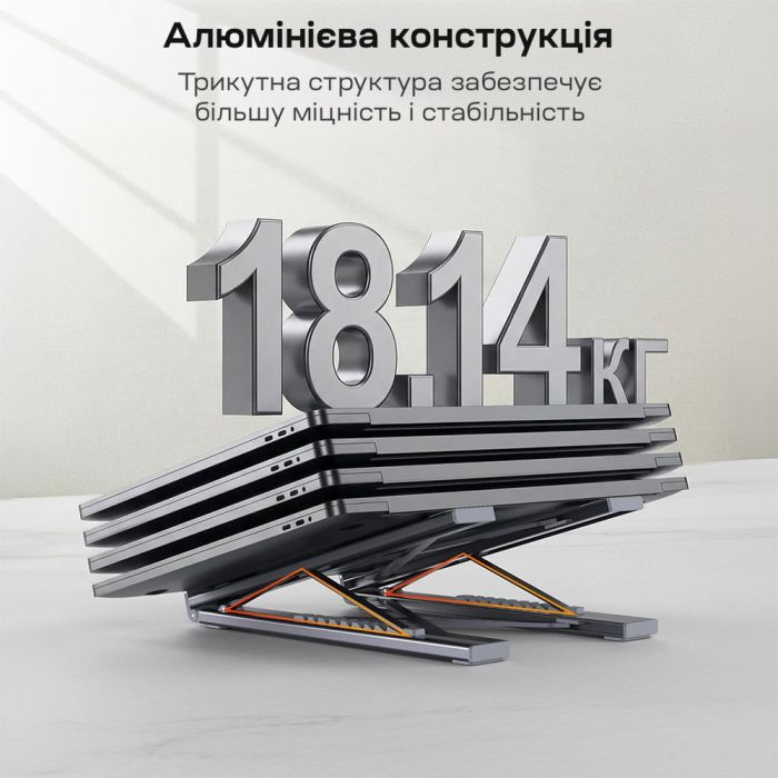 USB-C хаб-підставка 7-в-1 Choetech M57 HDMI 4K@30Hz, 2 USB 3.0, USB-C Data, USB-C PD 100W, SD-card, TF-card